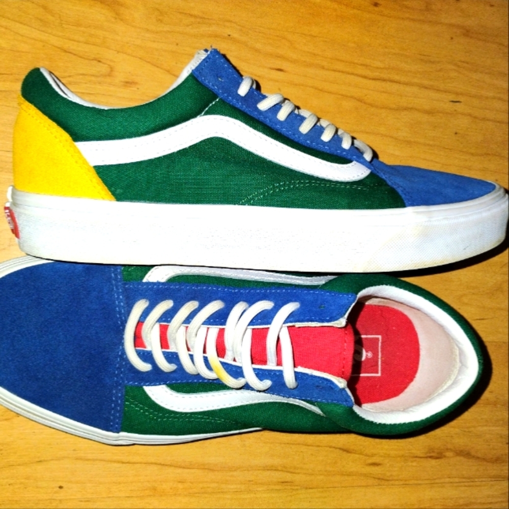 New! Van's Primary Rainbow Canvas Sneakers